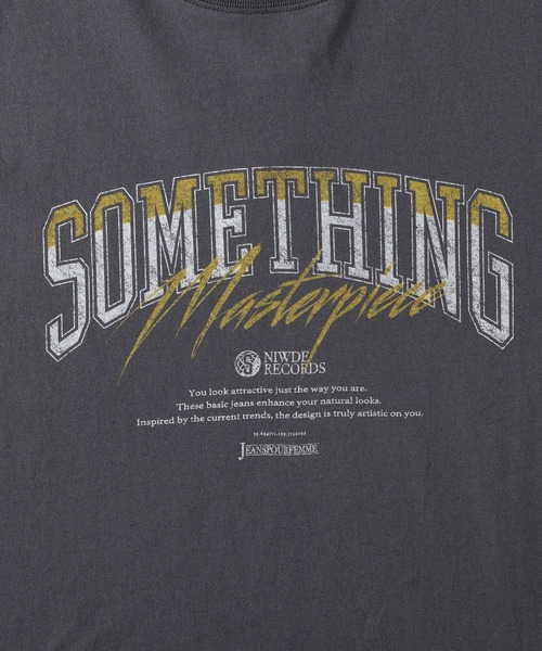 SOMETHING（サムシング）の「【SOMETHING】ロックTシャツ（Tシャツ/カットソー・レディース・ダークグレー・フリー）」の3枚目の写真