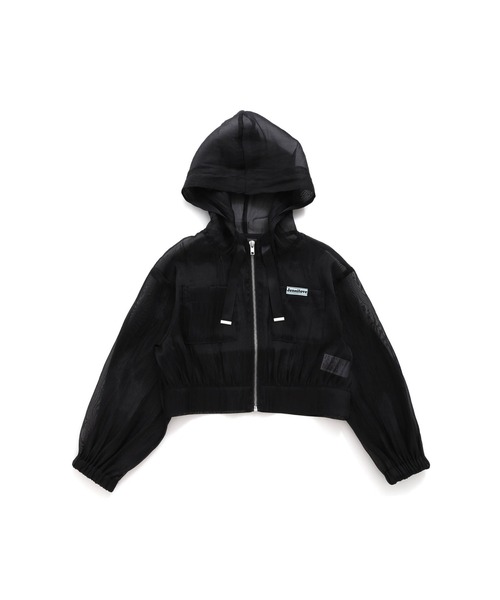 anuans ボリュームスリーブシアーブルゾン アニュアンス anuans ボリュームスリーブシアーブルゾン （BLACK