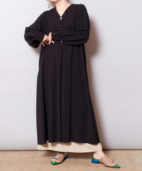 OSMOSIS(オズモーシス)の「バックギャザーワンピース(ワンピース・レディース・ブラック/アイボリー/パープル・ONE SIZE)」の11枚目の写真