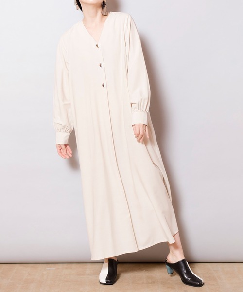 OSMOSIS(オズモーシス)の「バックギャザーワンピース(ワンピース・レディース・ブラック/アイボリー/パープル・ONE SIZE)」の19枚目の写真