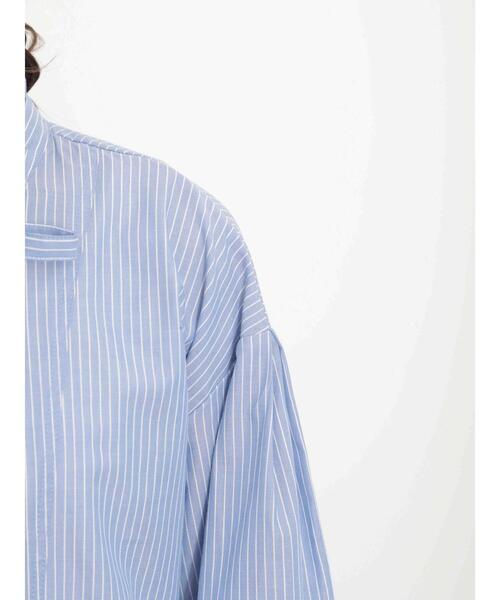 Samansa Mos2（サマンサ モスモス）の「◎リボン付スタンド襟フリルブラウス（シャツ/ブラウス・レディース・チャコールグレー/サックスブルー/ベージュ/オフホワイト・F）」の14枚目の写真