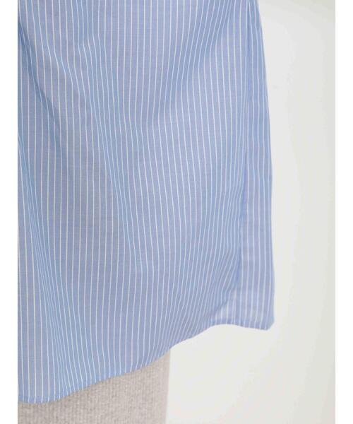 Samansa Mos2（サマンサ モスモス）の「◎リボン付スタンド襟フリルブラウス（シャツ/ブラウス・レディース・チャコールグレー/サックスブルー/ベージュ/オフホワイト・F）」の16枚目の写真