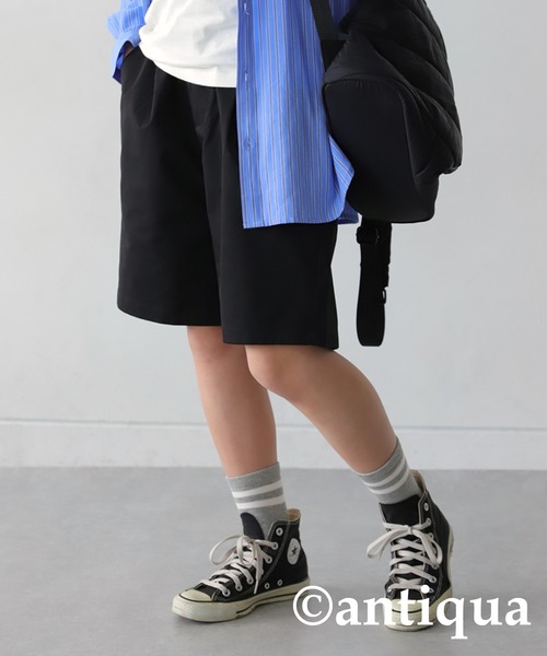 antiqua（アンティカ）の「タックハーフパンツ（その他パンツ・キッズ・ピンク/ベージュ/ブラック・140/150/160）」の5枚目の写真