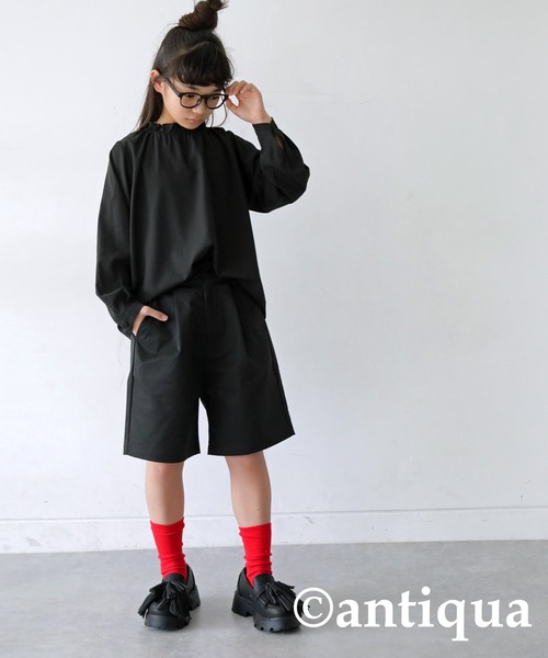 antiqua（アンティカ）の「タックハーフパンツ（その他パンツ・キッズ・ピンク/ベージュ/ブラック・140/150/160）」の7枚目の写真