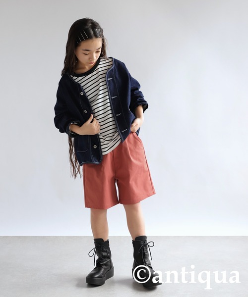 antiqua（アンティカ）の「タックハーフパンツ（その他パンツ・キッズ・ピンク/ベージュ/ブラック・140/150/160）」の16枚目の写真