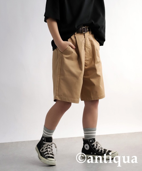 antiqua（アンティカ）の「タックハーフパンツ（その他パンツ・キッズ・ピンク/ベージュ/ブラック・140/150/160）」の12枚目の写真