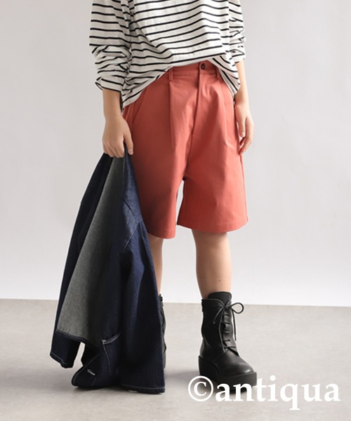 antiqua（アンティカ）の「タックハーフパンツ（その他パンツ・キッズ・ピンク/ベージュ/ブラック・140/150/160）」の15枚目の写真