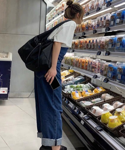 Miniministore(ミニミニストア)の「ドローコード巾着 ショルダーバッグ(ショルダーバッグ・レディース・ブラック・FREE)」の5枚目の写真