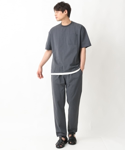 a.v.v（アーヴェヴェ）の「【接触冷感/速乾】ドローコード付きワイドシルエットカットソー(URBAN TECHシリーズ）（Tシャツ/カットソー・メンズ・チャコールグレー/ネイビー/ホワイト・48/46/50/44）」の10枚目の写真