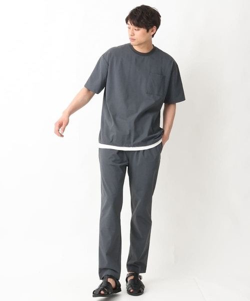 a.v.v（アーヴェヴェ）の「【接触冷感/速乾】ドローコード付きワイドシルエットカットソー(URBAN TECHシリーズ）（Tシャツ/カットソー・メンズ・チャコールグレー/ネイビー/ホワイト・48/46/50/44）」の11枚目の写真