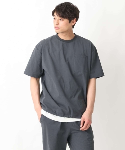 a.v.v（アーヴェヴェ）の「【接触冷感/速乾】ドローコード付きワイドシルエットカットソー(URBAN TECHシリーズ）（Tシャツ/カットソー・メンズ・チャコールグレー/ネイビー/ホワイト・48/46/50/44）」の21枚目の写真