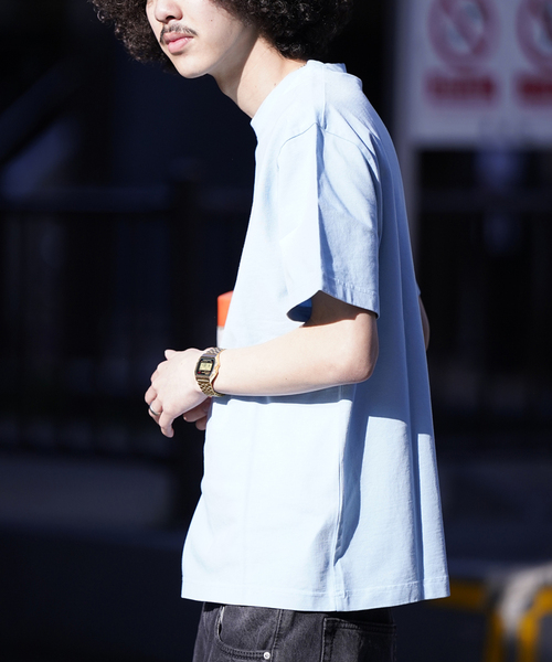 ndx(エヌディーエックス)の「【ndx / エヌディーエックス】BOXY T-SH(Tシャツ/カットソー・メンズ・ホワイト/ブラック/ピンク/ブルー系その他/ネイビー/ベージュ/ライトグリーン・MEDIUM/LARGE/X-LARGE)」の6枚目の写真