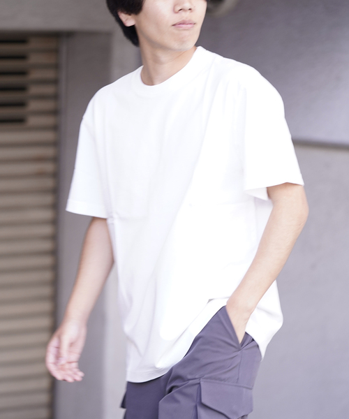 ndx(エヌディーエックス)の「【ndx / エヌディーエックス】BOXY T-SH(Tシャツ/カットソー・メンズ・ホワイト/ブラック/ピンク/ブルー系その他/ネイビー/ベージュ/ライトグリーン・MEDIUM/LARGE/X-LARGE)」の1枚目の写真