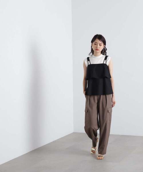 N.（N. Natural Beauty Basic）（エヌエヌナチュラルビューティーベーシック）の「◆レイヤードキャミトップ（キャミソール・レディース・ブラック/ナチュラル・MEDIUM）」の17枚目の写真