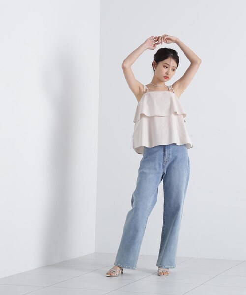 N.（N. Natural Beauty Basic）（エヌエヌナチュラルビューティーベーシック）の「◆レイヤードキャミトップ（キャミソール・レディース・ブラック/ナチュラル・MEDIUM）」の12枚目の写真