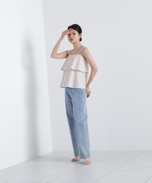 N.（N. Natural Beauty Basic）（エヌエヌナチュラルビューティーベーシック）の「◆レイヤードキャミトップ（キャミソール・レディース・ブラック/ナチュラル・MEDIUM）」の11枚目の写真