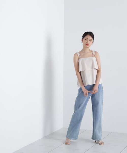 N.（N. Natural Beauty Basic）（エヌエヌナチュラルビューティーベーシック）の「◆レイヤードキャミトップ（キャミソール・レディース・ブラック/ナチュラル・MEDIUM）」の10枚目の写真