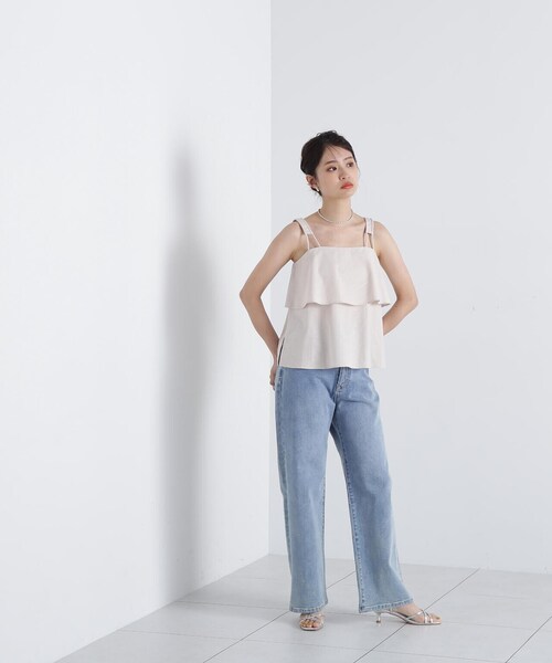 N.（N. Natural Beauty Basic）（エヌエヌナチュラルビューティーベーシック）の「◆レイヤードキャミトップ（キャミソール・レディース・ブラック/ナチュラル・MEDIUM）」の9枚目の写真