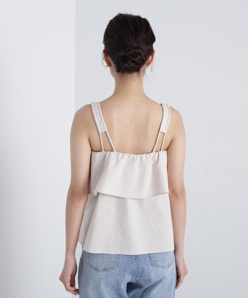 N.（N. Natural Beauty Basic）（エヌエヌナチュラルビューティーベーシック）の「◆レイヤードキャミトップ（キャミソール・レディース・ブラック/ナチュラル・MEDIUM）」の5枚目の写真