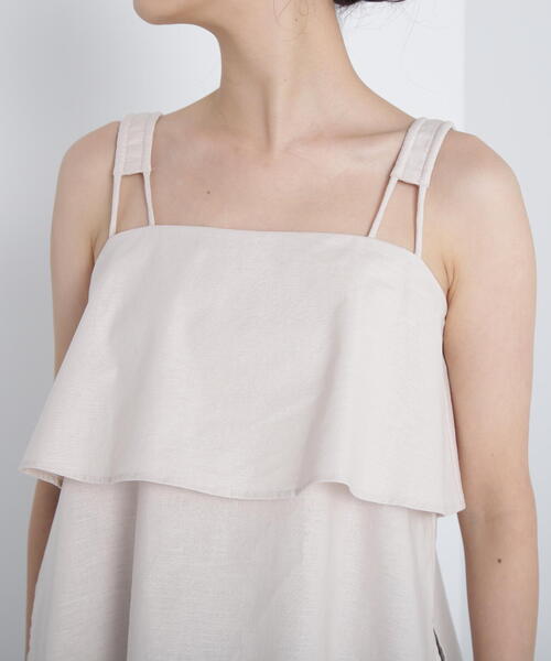 N.（N. Natural Beauty Basic）（エヌエヌナチュラルビューティーベーシック）の「◆レイヤードキャミトップ（キャミソール・レディース・ブラック/ナチュラル・MEDIUM）」の4枚目の写真