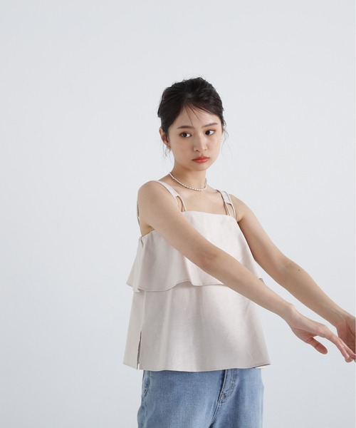 N.（N. Natural Beauty Basic）（エヌエヌナチュラルビューティーベーシック）の「◆レイヤードキャミトップ（キャミソール・レディース・ブラック/ナチュラル・MEDIUM）」の22枚目の写真