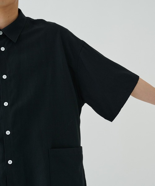 DIGAWEL(ディガウェル)の「【DIGAWEL/ディガウェル】Side pocket S/S shirt②(シャツ/ブラウス・メンズ・ブラック/ブルー・1/2)」の8枚目の写真
