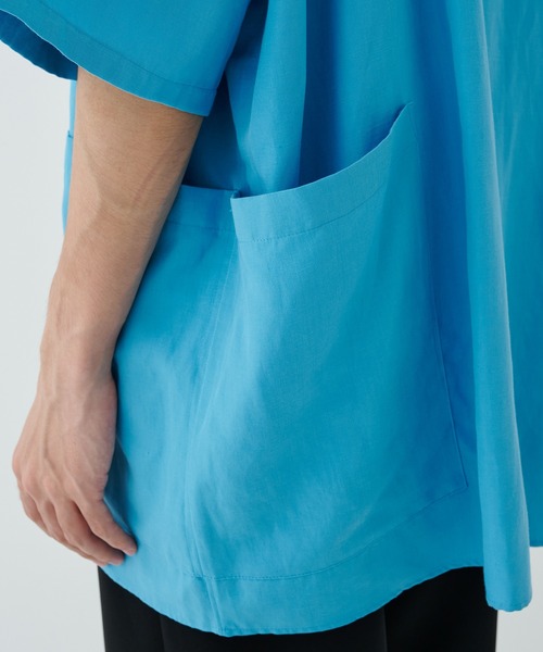 DIGAWEL(ディガウェル)の「【DIGAWEL/ディガウェル】Side pocket S/S shirt②(シャツ/ブラウス・メンズ・ブラック/ブルー・1/2)」の22枚目の写真
