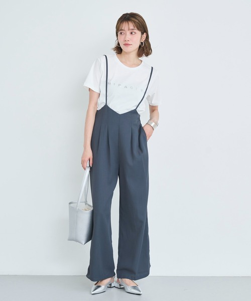 サトツさん◎ ダークグリーン カバーオール 赤アクセント 公式]KR613 日本製生地・日本縫製 CATサロペット コール天生地の