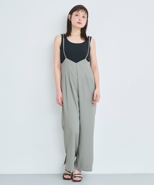 セール】【再入荷】【新色ダークグレー】裾スリットキャミ