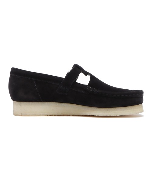 Clarks（クラークス）の「W WALLABEE T-BAR　26175666（モカシン/デッキシューズ・レディース・ブラック・3/3h/4/4h/5/5h/6）」の4枚目の写真