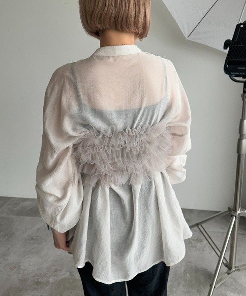 apres jour mignon（アプレジュールミニョン）の「チュールフリルビスチェ【ZOZOTOWN限定アイテム】（ベスト・レディース・グレー/ピンク/アイボリー/ブラック・フリー/X-LARGE）」の14枚目の写真