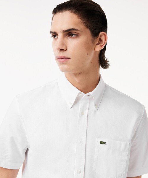 LACOSTE（ラコステ）の「オーガニックコットン オックスフォードボタンダウンシャツ（シャツ/ブラウス・メンズ・ホワイト/ダークネイビー/ライトブルー・38/39/40/41）」の11枚目の写真
