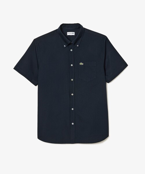LACOSTE（ラコステ）の「オーガニックコットン オックスフォードボタンダウンシャツ（シャツ/ブラウス・メンズ・ホワイト/ダークネイビー/ライトブルー・38/39/40/41）」の4枚目の写真