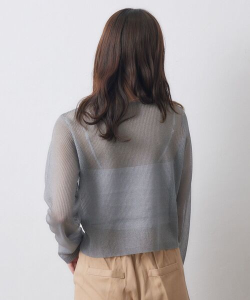 RETRO GIRL（レトロガール）の「シアーニットカーデ（カーディガン/ボレロ・レディース・オフホワイト/ピンク/チャコールグレー・FREE）」の16枚目の写真