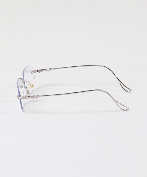 SPINNS(スピンズ)の「トレンド/韓国っぽアイテム☆ノーフレームスクエア伊達メガネ フレームレス/リムレスメガネ(メガネ・レディース・シルバー・ONESIZE)」の6枚目の写真