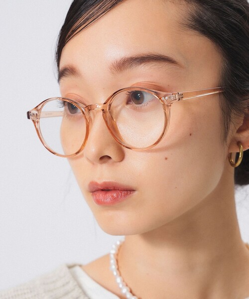 BEAMS BOY（ビームスボーイ）の「ボストン クリア レンズ メガネ 24FW（メガネ・レディース・ブラック/その他/ピンク/ベージュ・ONE SIZE）」の3枚目の写真