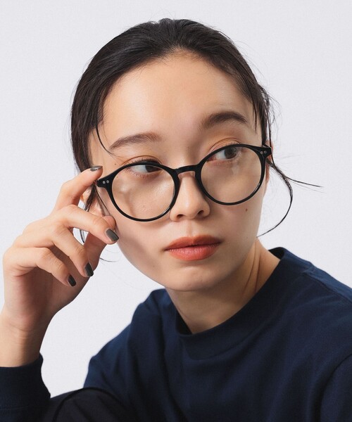 BEAMS BOY（ビームスボーイ）の「ボストン クリア レンズ メガネ 24FW（メガネ・レディース・ブラック/その他/ピンク/ベージュ・ONE SIZE）」の6枚目の写真