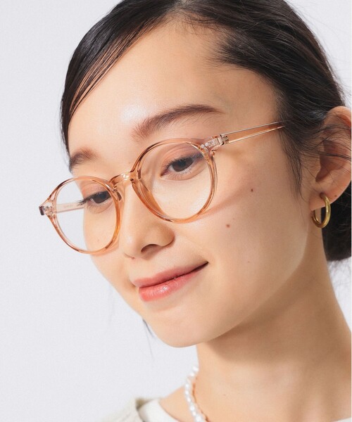 BEAMS BOY（ビームスボーイ）の「ボストン クリア レンズ メガネ 24FW（メガネ・レディース・ブラック/その他/ピンク/ベージュ・ONE SIZE）」の7枚目の写真