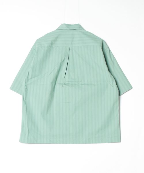 【セール】シャドーストライプハーフスリーブシャツ（シャツ/ブラウス）｜nano･universe（ナノユニバース）