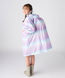 marie claire（マリ・クレール）の「【marie claire:マリ・クレール】キッズレインコート ストライプ柄 収納袋付き ランドセル対応 通学　修学旅行　林間学校（レインコート/ポンチョ）」