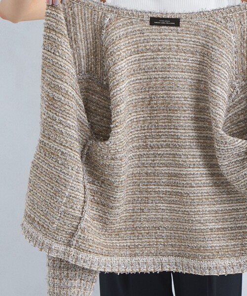 green label relaxing（グリーンレーベルリラクシング）の「ミックス ツイード ノーカラー ニット ジャケット -ウォッシャブル-（カーディガン/ボレロ・レディース・その他1/ネイビー/オフホワイト・FREE）」の18枚目の写真