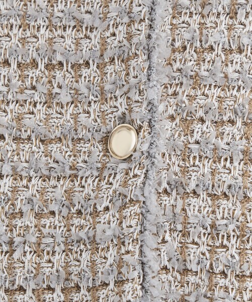 green label relaxing（グリーンレーベルリラクシング）の「ミックス ツイード ノーカラー ニット ジャケット -ウォッシャブル-（カーディガン/ボレロ・レディース・その他1/ネイビー/オフホワイト・FREE）」の19枚目の写真