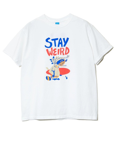 Good On（グッドオン）の「Good On/グッドオン　STAY WEIRD S/S TEE（Tシャツ/カットソー・メンズ・ダークグリーン/ホワイト・X-LARGE/LARGE/MEDIUM）」の2枚目の写真