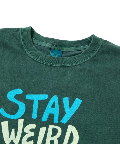 Good On（グッドオン）の「Good On/グッドオン　STAY WEIRD S/S TEE（Tシャツ/カットソー・メンズ・ダークグリーン/ホワイト・X-LARGE/LARGE/MEDIUM）」の4枚目の写真