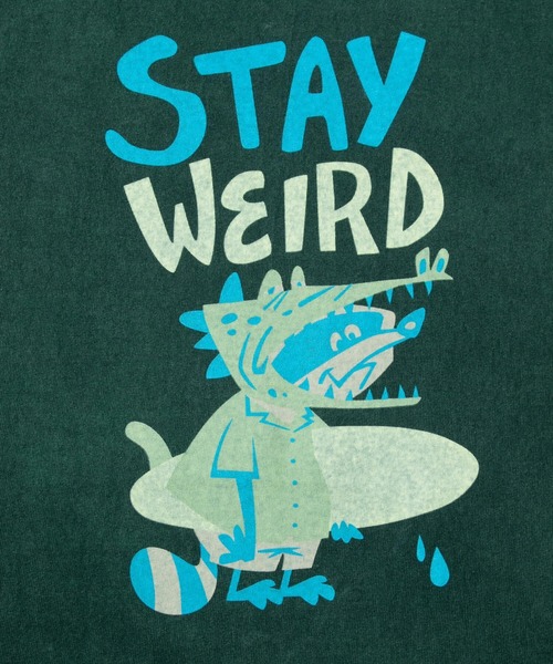 Good On（グッドオン）の「Good On/グッドオン　STAY WEIRD S/S TEE（Tシャツ/カットソー・メンズ・ダークグリーン/ホワイト・X-LARGE/LARGE/MEDIUM）」の3枚目の写真