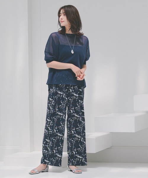 Elura（エルーラ）の「サマーイージー柄ワイドパンツ/126894（その他パンツ・レディース・ネイビー/ブラウン/ブラック・LARGE/MEDIUM/SMALL）」の22枚目の写真