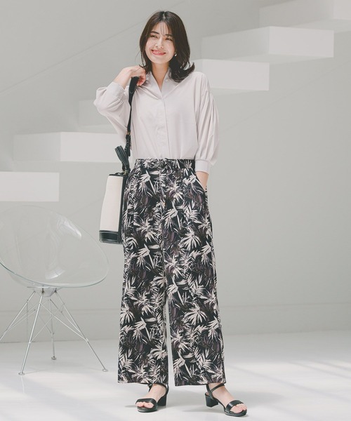 Elura（エルーラ）の「サマーイージー柄ワイドパンツ/126894（その他パンツ・レディース・ネイビー/ブラウン/ブラック・LARGE/MEDIUM/SMALL）」の14枚目の写真