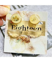 【Eighteen】小ぶりクリアタッセルイヤリング(MA)