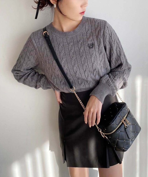 one after another NICE CLAUP(ワンアフターアナザーナイスクラップ)の「キルティングバニティショルダーバッグ/WEB限定アイテム(ショルダーバッグ・レディース・ブラック系その他/アイボリー系/ブラック/アイボリー/ブラック系その他2/ピンク/ベージュ・FREE)」の13枚目の写真