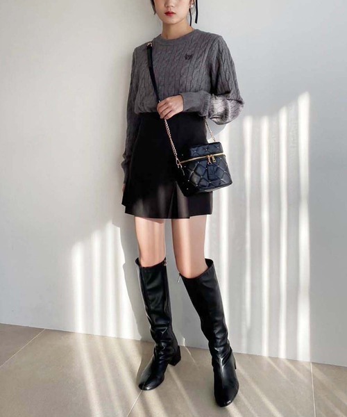 one after another NICE CLAUP(ワンアフターアナザーナイスクラップ)の「キルティングバニティショルダーバッグ/WEB限定アイテム(ショルダーバッグ・レディース・ブラック系その他/アイボリー系/ブラック/アイボリー/ブラック系その他2/ピンク/ベージュ・FREE)」の14枚目の写真